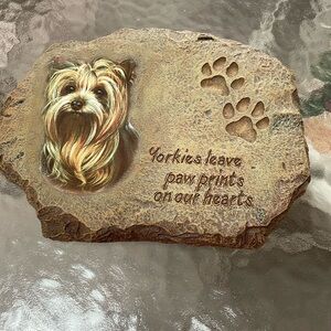Bradford Exchange Yorkies Leave Paw Prints On Our Hearts. Numbered.